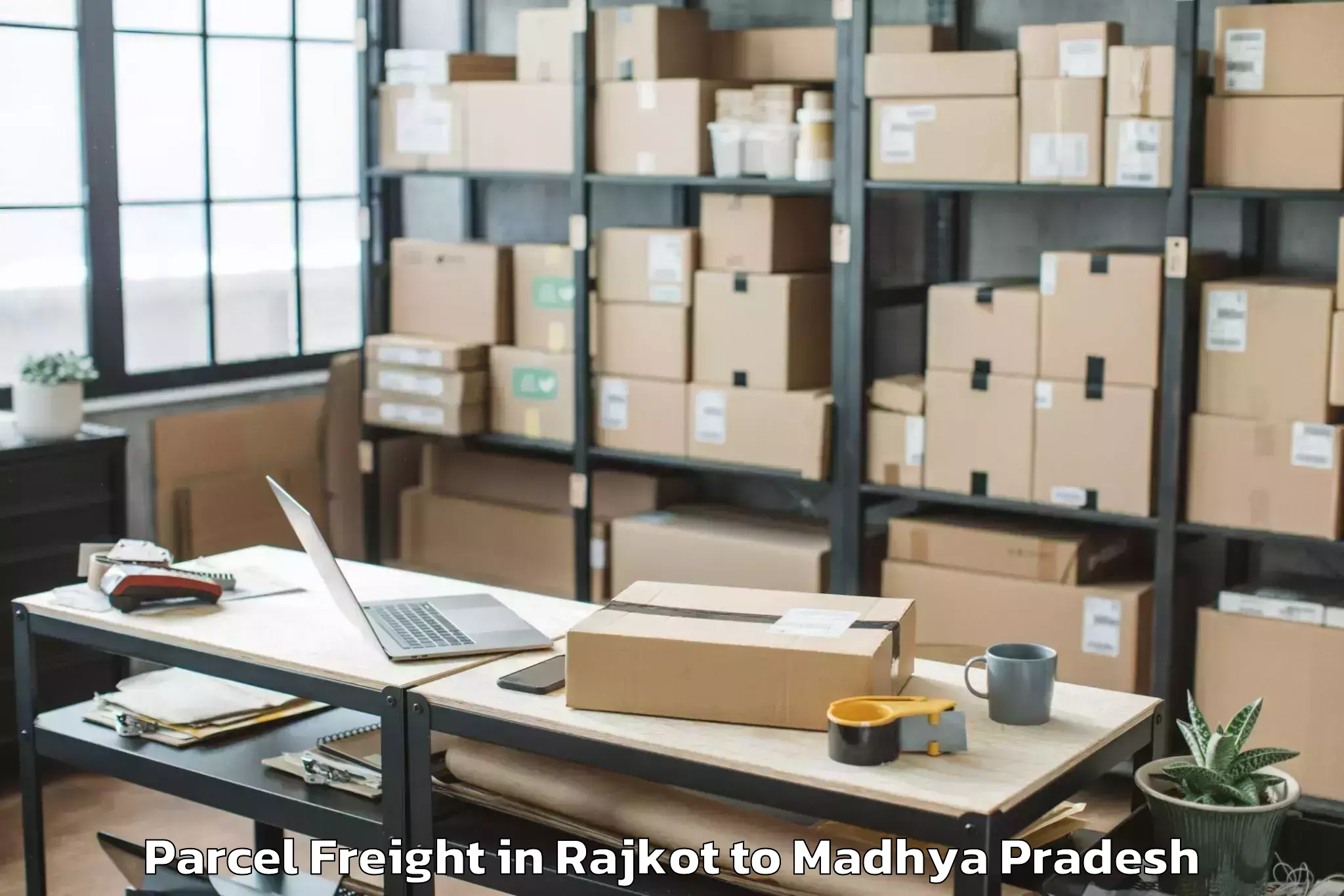 Book Rajkot to Barwani Parcel Freight